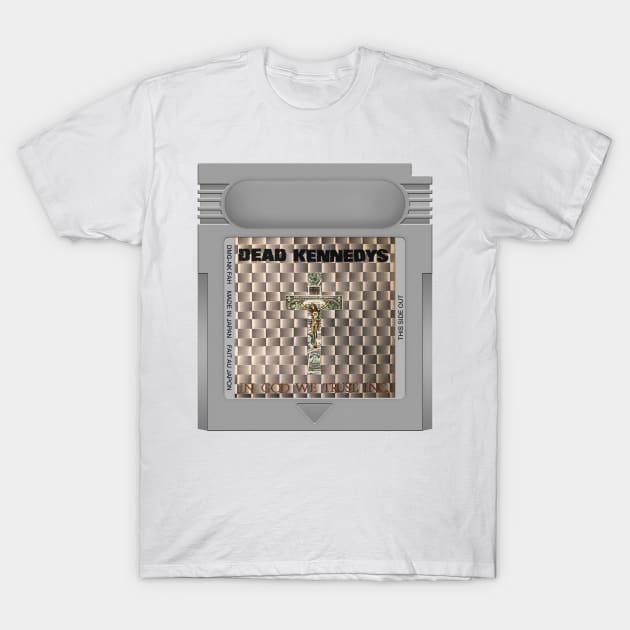 In God We Trust, Inc. Game Cartridge T-Shirt by PopCarts